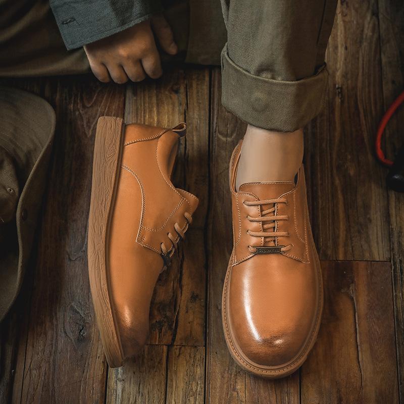 

Мода Новые Британские Винтажные Мужские Оксфорды Повседневная Обувь Высокого Качества Лоферы на Платформе Мужские Дизайнерские Кожаные Туфли Модные Кроссовки 44 коричневый