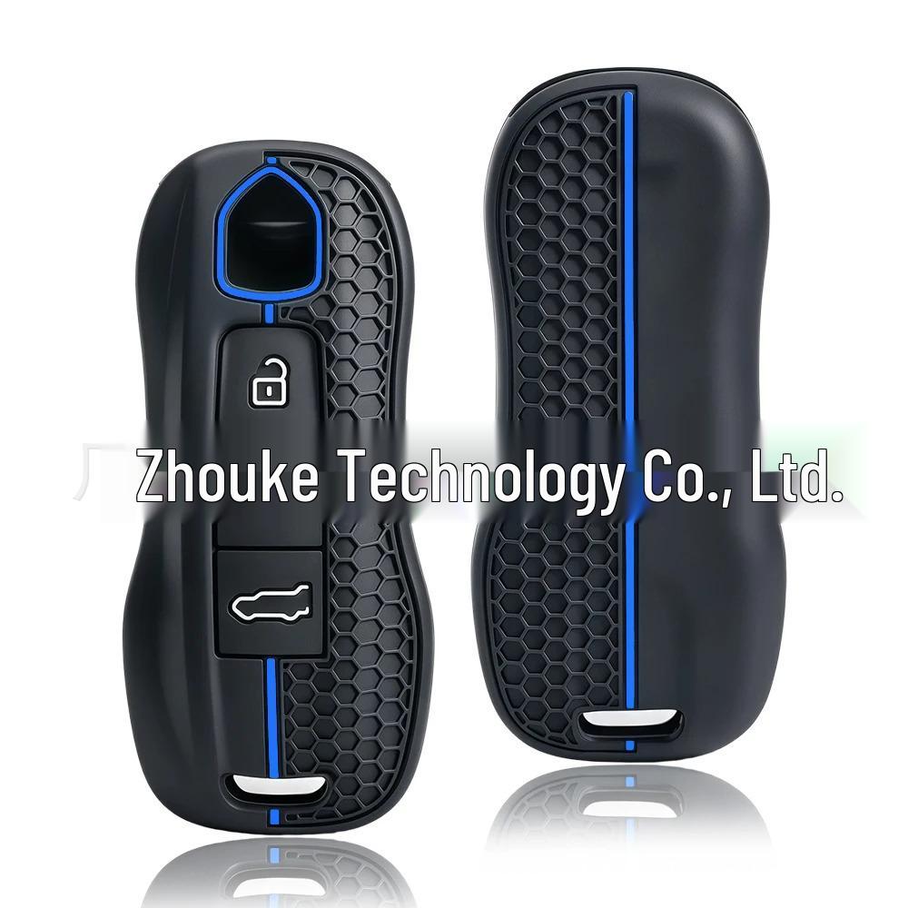 Key Cover: Soft Silicone for Porsche Cayenne, Panamera, Macan, 911, 981, 991 (3-Button)