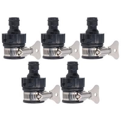5Pcs Faucet Tap Connector Adapter Mixer Clamp Universal Garden Kitchen Hose Pipe Fit 14?24mm