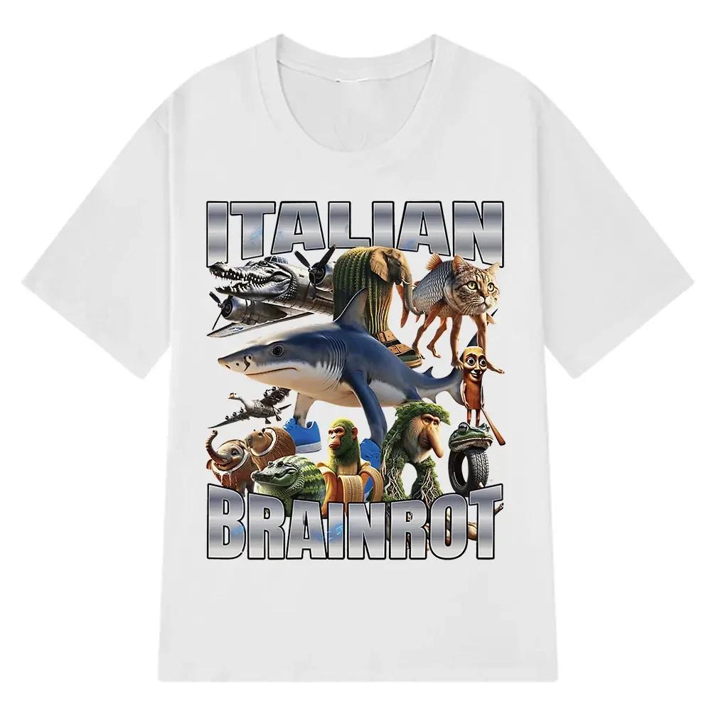 Italiensk Hjärnröta Tralalero Tralala Tung Tung Tung Sahur Bombardiro Krokodil Rolig Meme T-shirt Dam Mode T-shirts