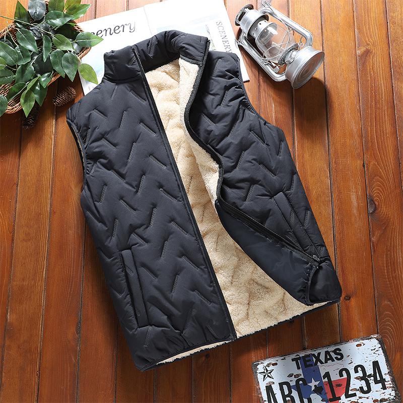 

Autumn and Winter Jacket Men s Light and Thin Men s Jacket with Thin Stand Up Collar and Thick Wool, Warm Lamb Wool Jacket XXXXXL сірий