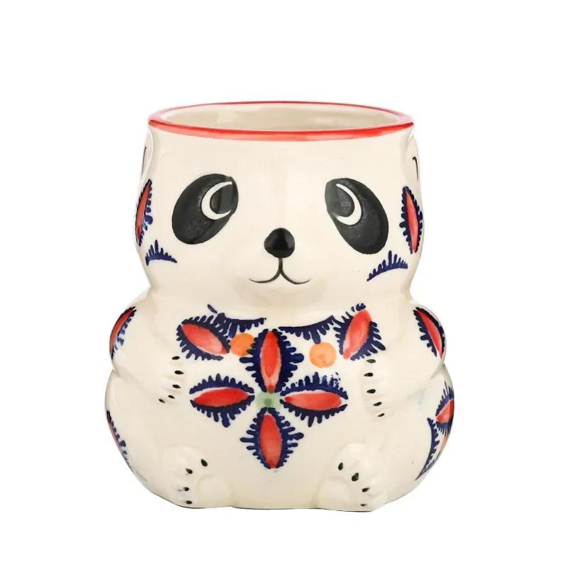 

480 мл Креативный бокал для коктейля Panda Hawaii, расписанный вручную, керамический стаканчик Tiki, барный клуб, вечеринка, молекулярный стаканчик для вина, кружка для мороженого, барная посуда other