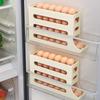 Household Automatic Rolling Egg Storage Box Kitchen Refrigerator Side Door Egg Preservation Rack 30 Egg Boxes