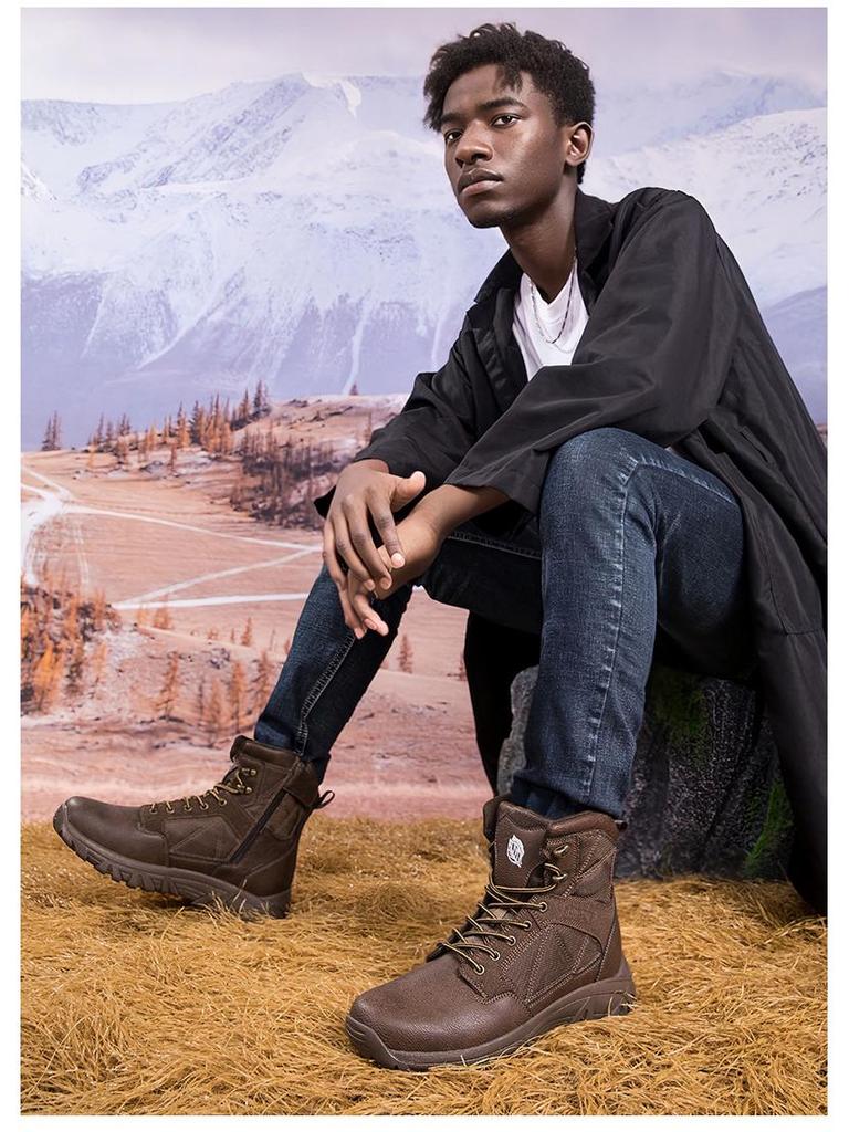 Men's Autumn Combat & Assault Boots - Large Size Outdoor Tactical & Mountaineering Desert Boots
