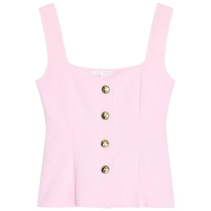 Zaprha 2025 New Arrival Fashion Sweet Square Collar Short Skirt Hem Elastic Vest Tops Female 5584229