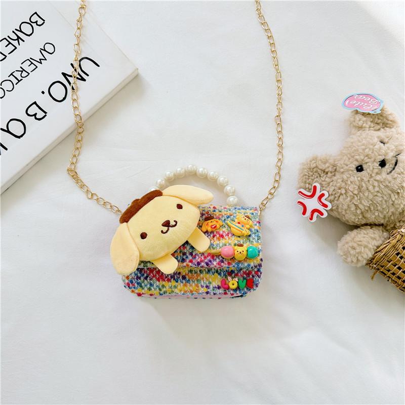Pompompuricotton For Bag Girls With Chain Strap And Exquisite Bag Shoulder