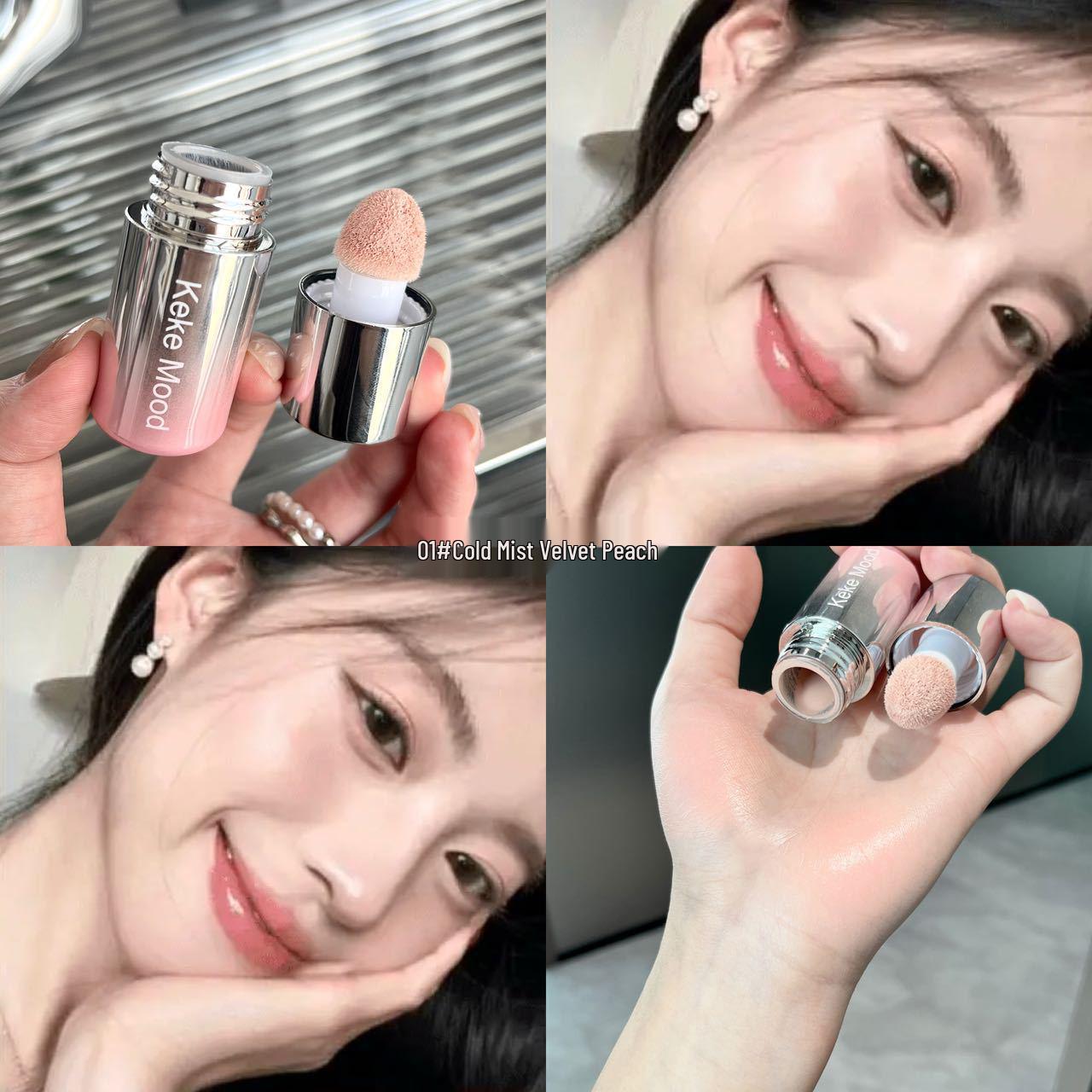 

KeKeMood Рідкі рум яна Водяний оксамит: Матовий, Низька Насиченість, Корейський Стиль Багатоцільовий для Природного Покращення Кольору Обличчя.