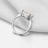 Bold Princess Cut Zircon Ring for Women Luxury European Inlaid Engagement Jewelry Statement Finger Ring