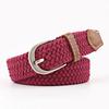 Men and Women Pin Buckle Canvas Belts, Thin Elastic Elastic Belts, Young Students Knitted Canvas Belts