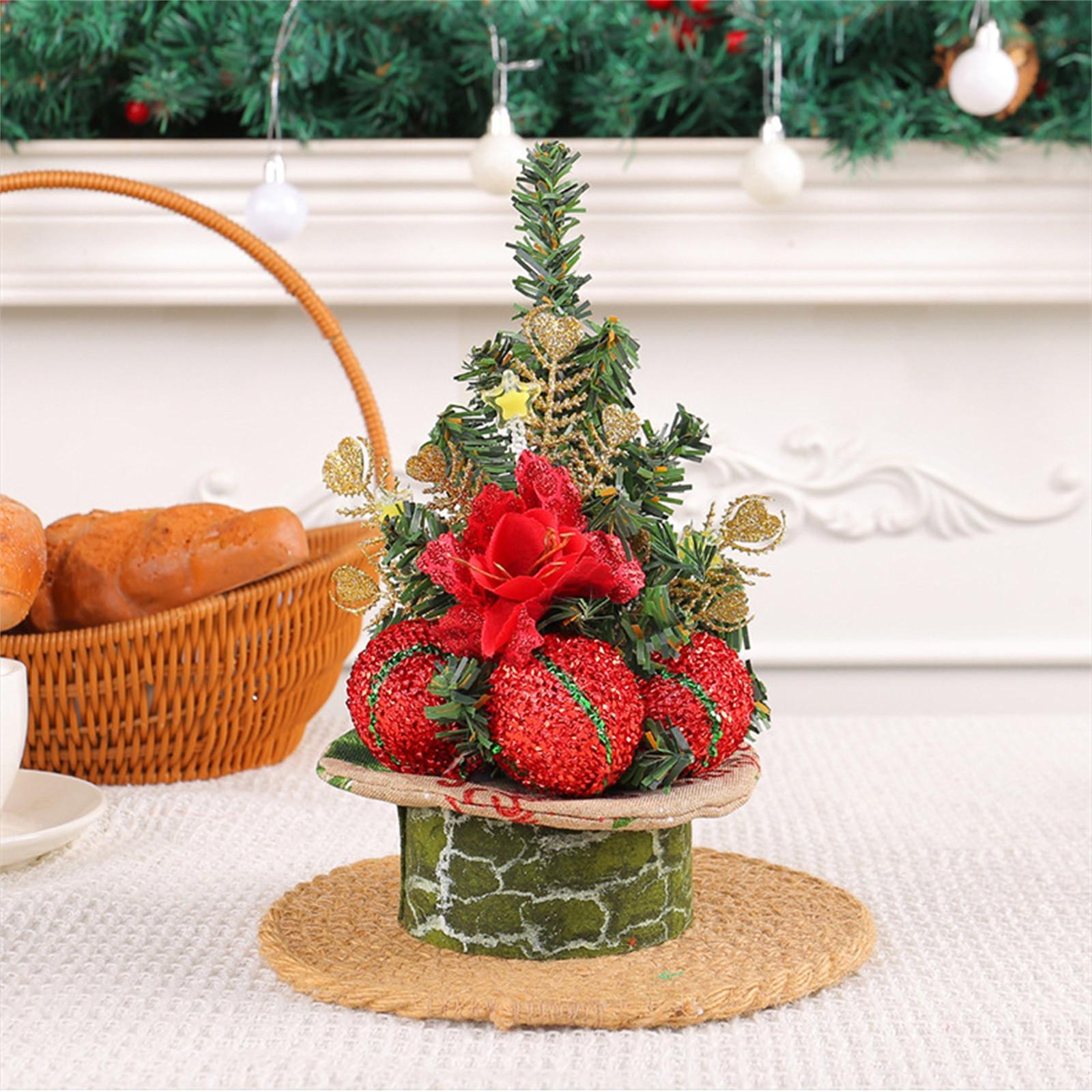 

20cm Mini Christmas Ball Needle Christmas Tree Ornaments,Christmas Desktop Simulation Xmas Tree Decorations Gifts Other