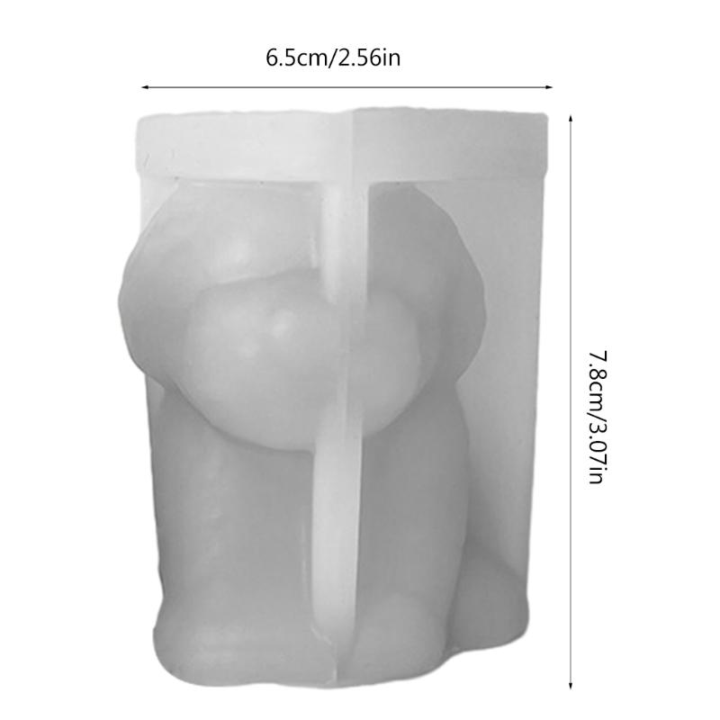 Lovely Dog Shaped Candle Mold 3D Animal Candle Moulds Aromatherapy Soap Casting Mould Handmade Gift for DIY Lovers