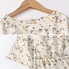 New Arrival Floral Print Waist-Cinched Slimming Summer Dress for Middle-Aged Women
