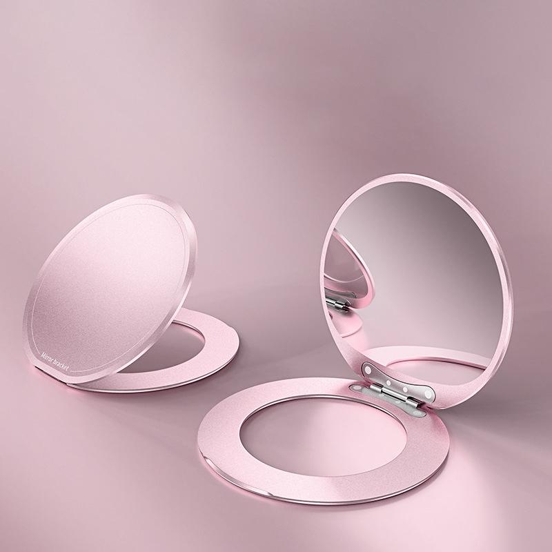 Ultra Thin Rotatable Portable Invisible Back Sticker Multi Function Magnetic Phone Makeup Mirror Holder Stand Universal