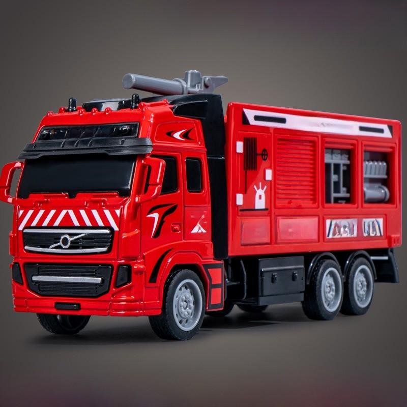 Alloy Construction Car Model With Telescoping Ladder For Kids Play And Collectors