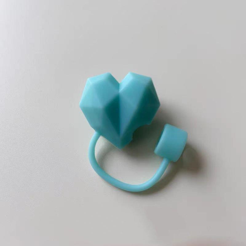 Mushroom-shaped Heart, Angular Design, Toy Pen Cap, Dust-proof Cover, Personalized Beverage Straw Cover, Dust-proof Cap