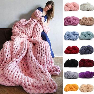 250g Moda Süper Kalın DIY El Örgüsü Battaniye Şapkalar Sıcak Dev Kalın İplik