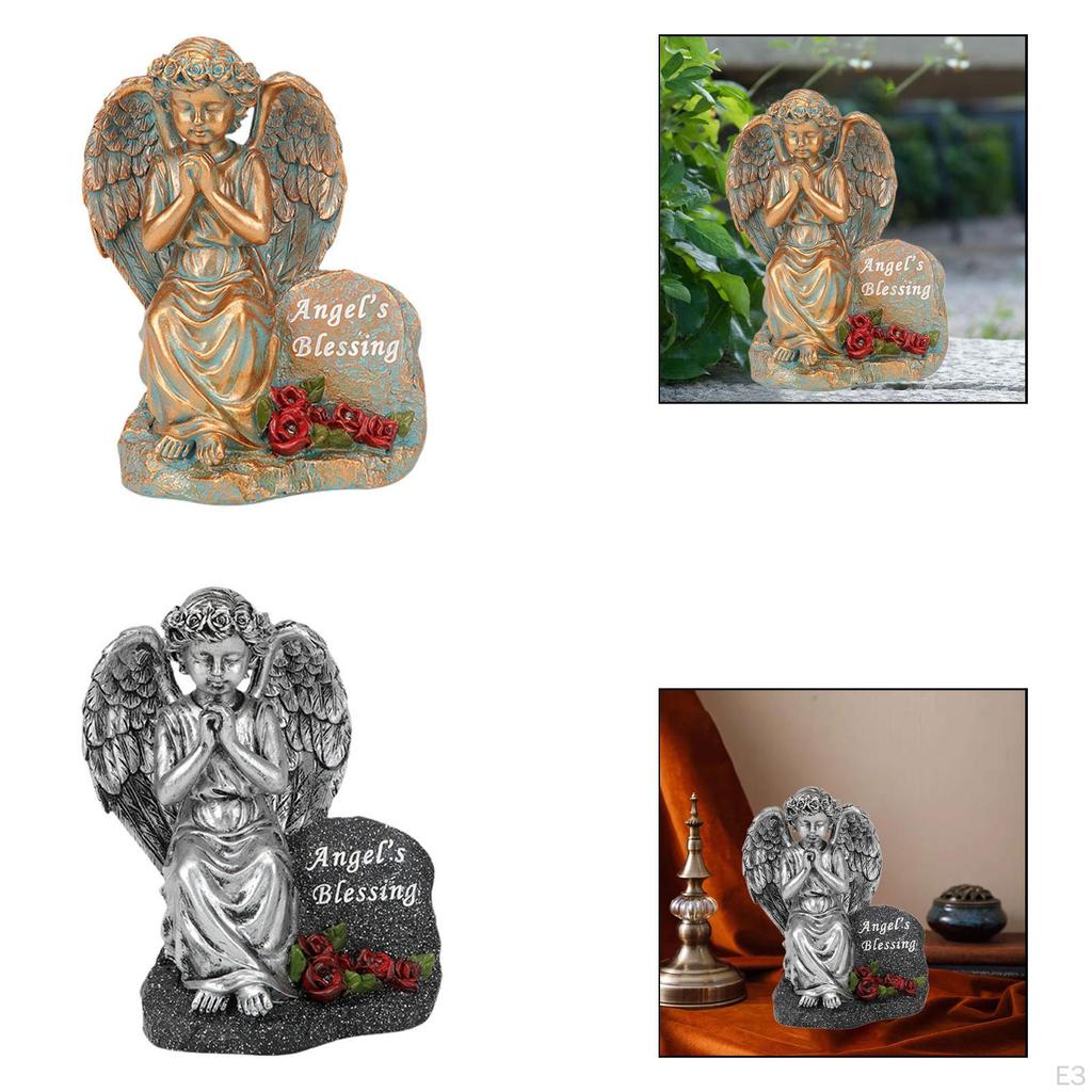 Angel Statue for Garden, Outdoor Decoration, Cemetery Lighted Tomb Patios.