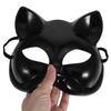 Blank Half Cat Mask Plastic Paintable DIY Halloween Masquerade Cosplay Creative Animal Mask DIY Masks Cat Masks