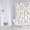1pc Seashell & Sea Creatures Shower Curtain - Soft Watercolor Marine Life Design with Starfish, Scallops, Conchs & Seahorses