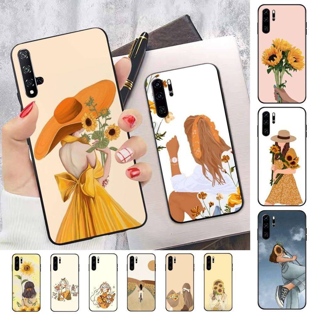 Sunshion girl Phone Case For Huawei Honor 10 lite 9 20 7A 9X 30 50 60 70 pro plus Soft Silicone Cover