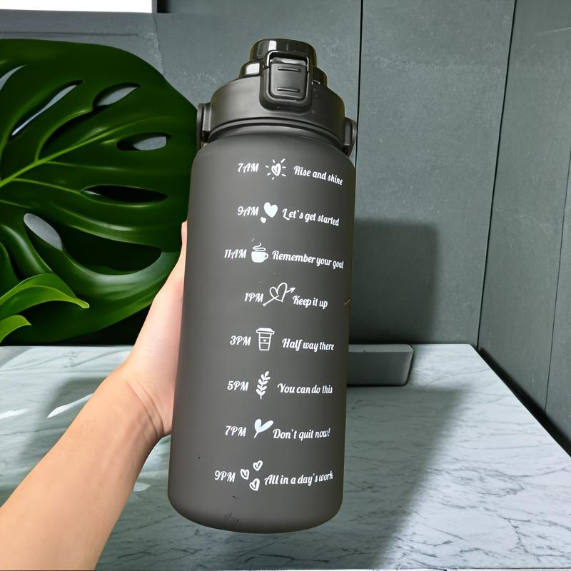 Waterfles 2 Liter Blijf Gehydrateerd Gemotiveerd Lekdicht Plastic Sportfles Herinneringstijden Sporten Buiten Fitness Kantoor Binnen