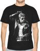 George Music Michael Shirt Men's Fashion Breathable Full Print Casual Round Neck Short Sleeve T-Shirt Top Black