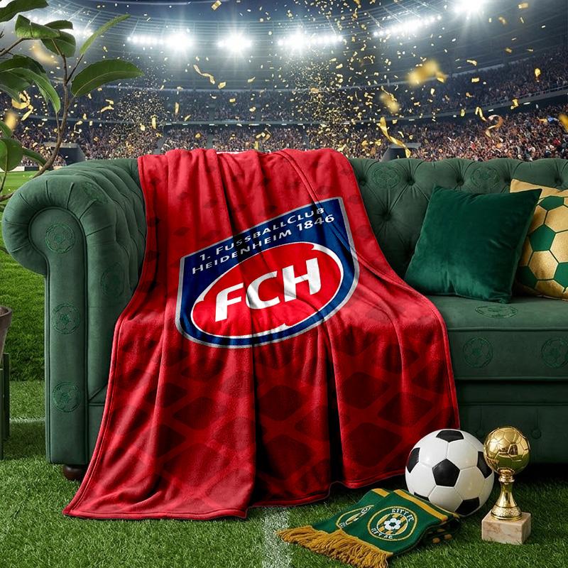 Heidenheim Squad Blanket Lightweight Ideal Bedding Blanket Perfect for Travel, Camping, Living Rooms, Offices, Sofas, Fan Christmas gift