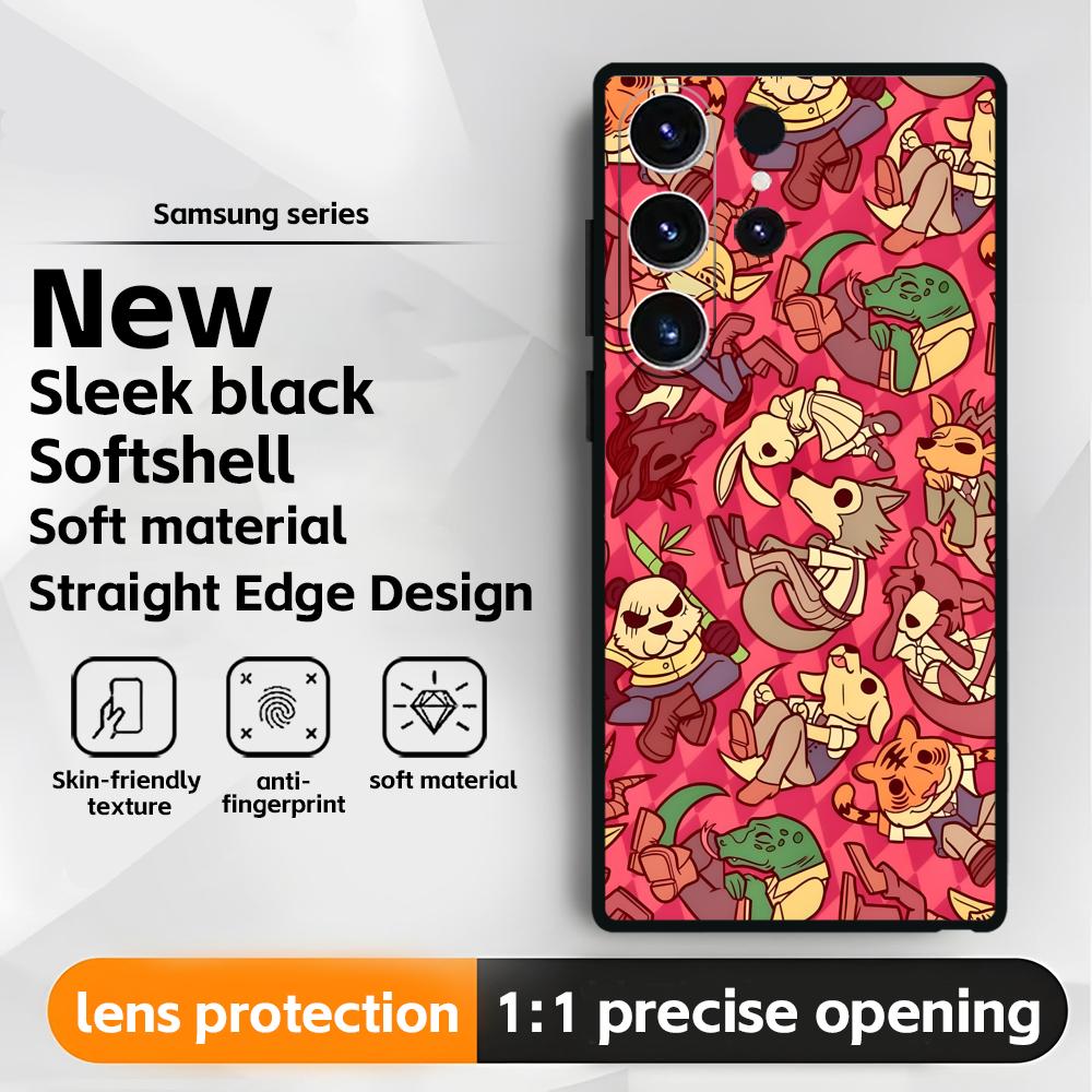 BEASTARS Phone Case For Samsung Galaxy S26 S25 S24 S23 S22 S21 Plus Ultra Note20 Soft Black