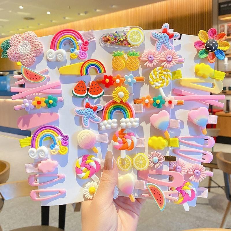 14 Pcs Hairpin Girl Children's Cute Clip Headdress Hairpin New Girl Hair Accessories Bangs Side Clip
