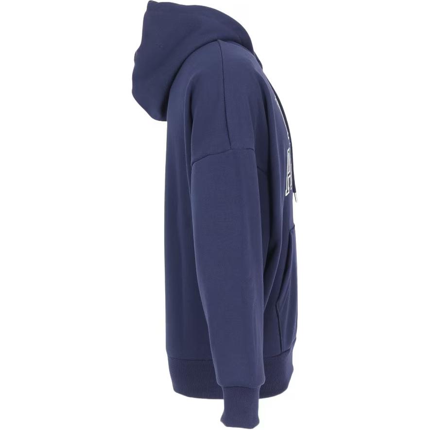 Under Armour Letter Logo Printed Drawstring Hooded Pullover Loose Fit Drop Shoulder Long Sleeve Sweatshirt Men sweatshirt Navy-Blue 1386549-410