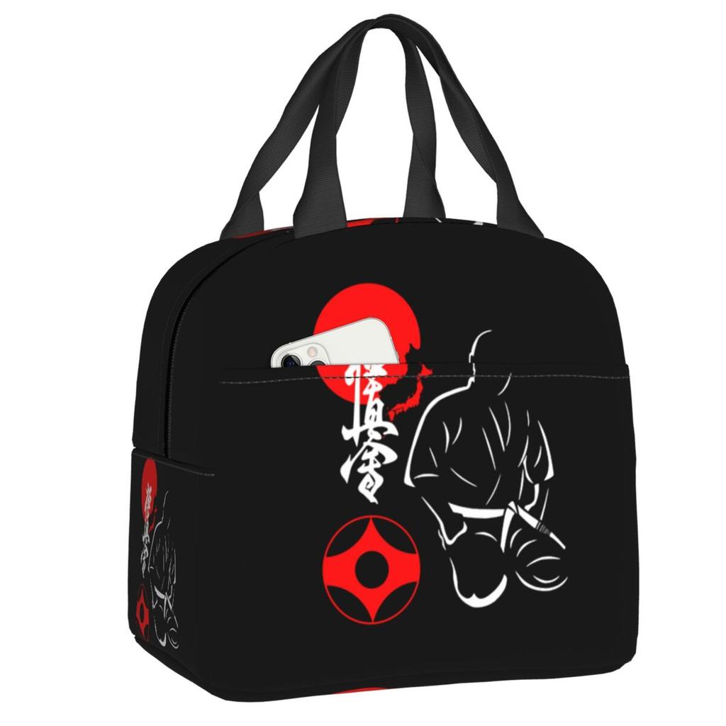 Custom Shotokan Karate Insulated Lunch Bags for School Office Portable Cooler Thermal Lunch Box Women Children