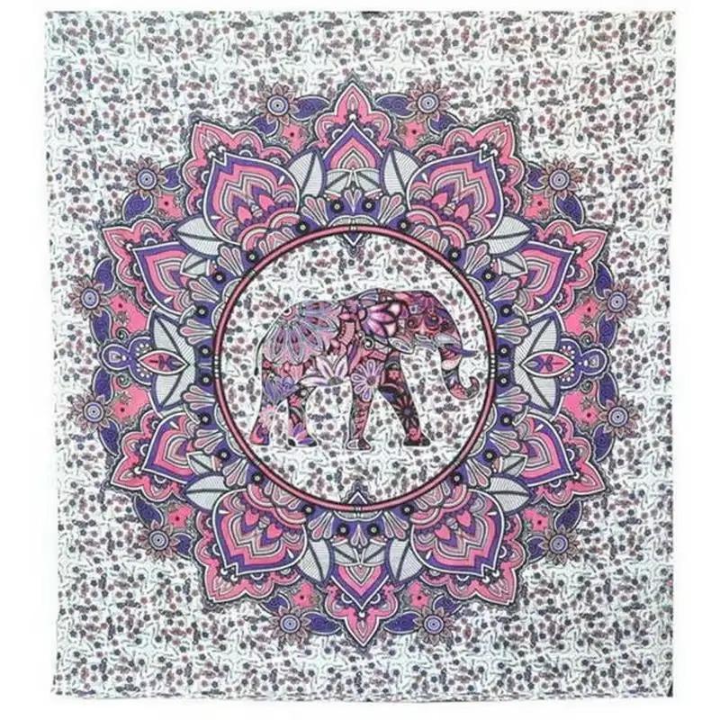 2025 Polyester Mandala Tapestry Wall Hanging Yoga Mat Blanket India Elephant Home Wall Decor Bohemia Beach Mat Picnic Cloth