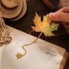 Metal Bookmark Vintage Leaves Bronzing With Metal Chain Pendant Bookmark Students Reading Tool For Book Club Lovers Friends