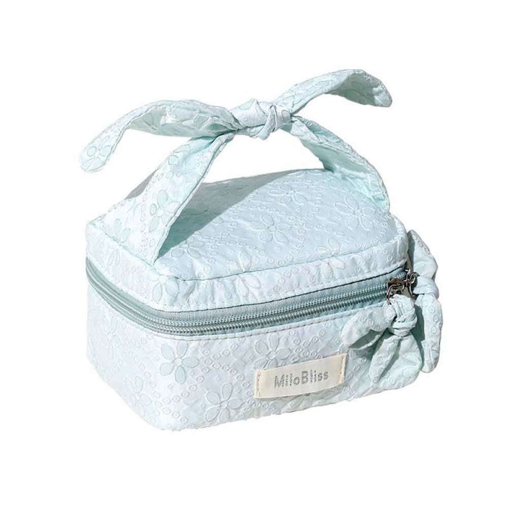 

Сладкое облако Косметичка Большой вместимости Сумка-органайзер Мягкая косметичка-мешочек Туалетный столик циан