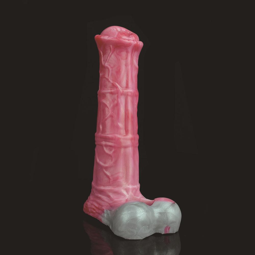 Horse Penis Sheath Mix Color Cock Enlargement Soft Liquid Silicone Wearable Animal Dildo Adult Game Sex Toys For Couples