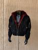 Men's Heavyweight Retro Red Fur Collar PU Leather Cotton Jacket - Thickened Warm Plus Velvet Outerwear