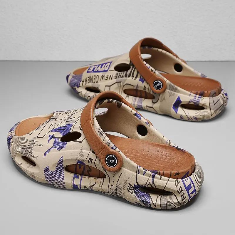 Fashion Platform Men's Shoe Beach Trend Slides 2025 Adult Designer Luxury Y2k Cheap Shoes Liquidation Fun Eva Original Pvc Male Slipper