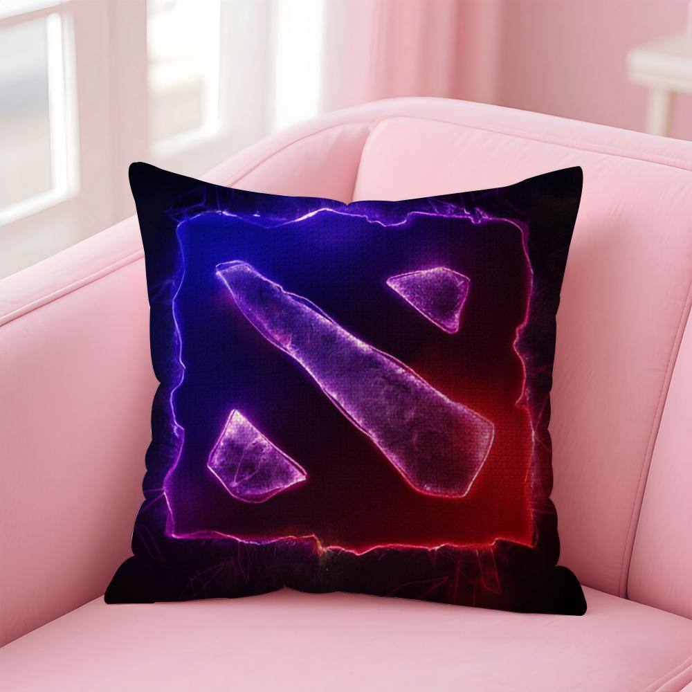 CCool DotaA 2 Game Cushion Cover Natural Linen Pillow Case DoubleSided Print Decorative Sofa Pillowcase Home Decor Gift