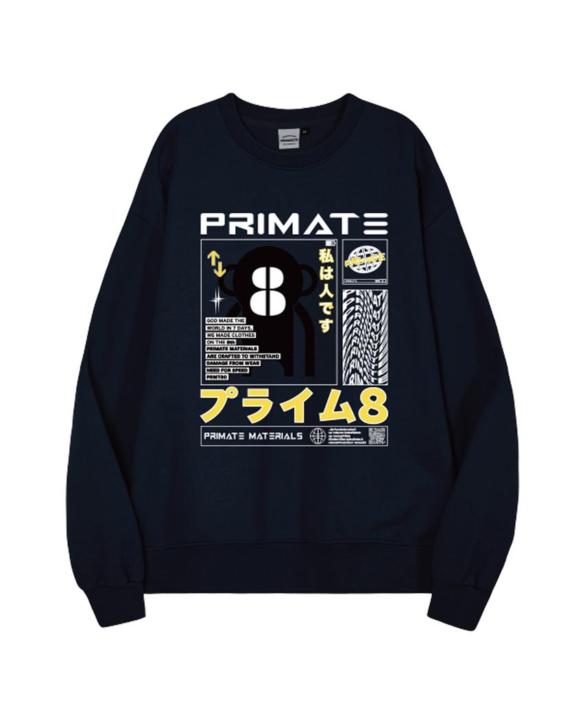 PRIMATE [Fleece-Lined/Non-Fleece-Lined] Marshmello Oversized Sweatshirt 6 Colors (Type A)