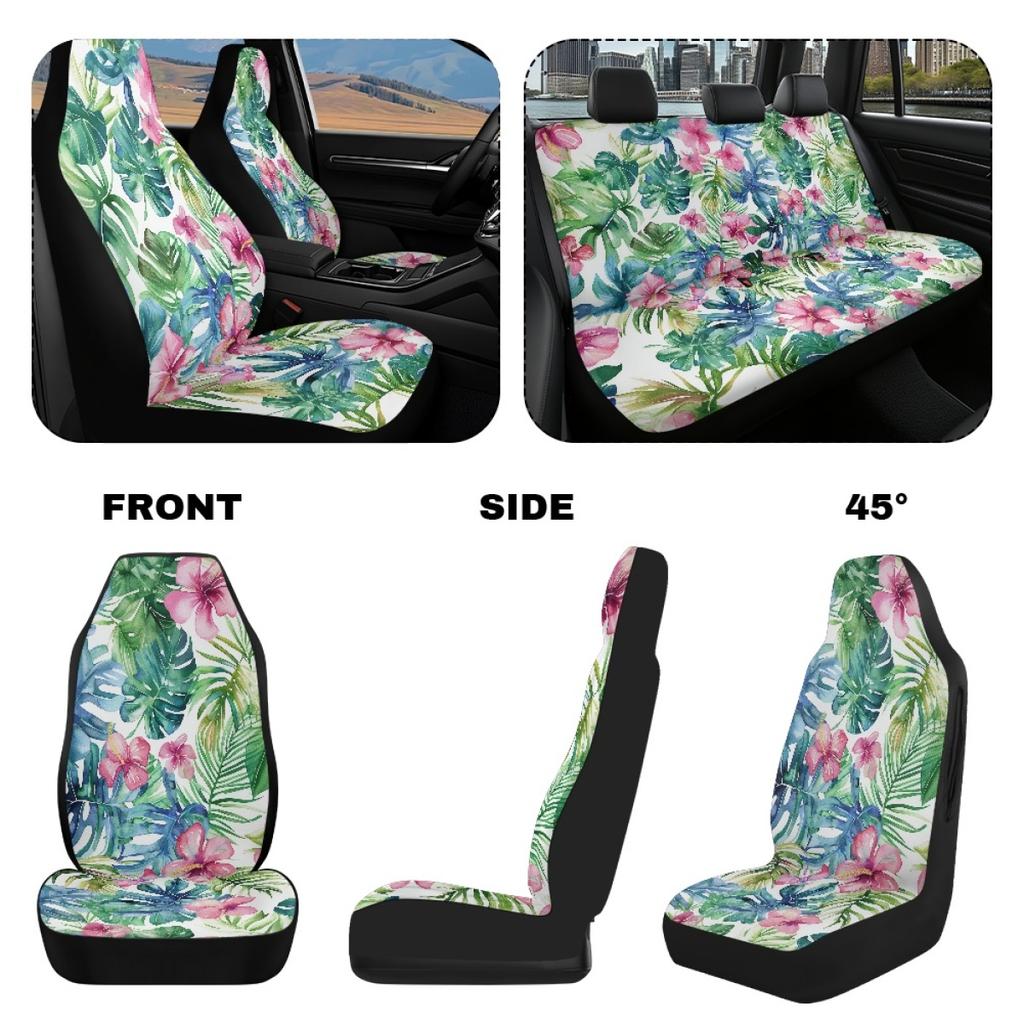 Waterproof Car Seat Covers with Abstract Digital Prints Airbag Compatible Front and Rear Seat Cushions Non-Slip Auto Seat Protectors Full Set