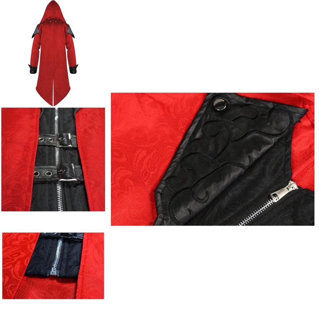 High-quality Retro Medieval Long Sleeves Jacket For Mens Cosplay Costumes