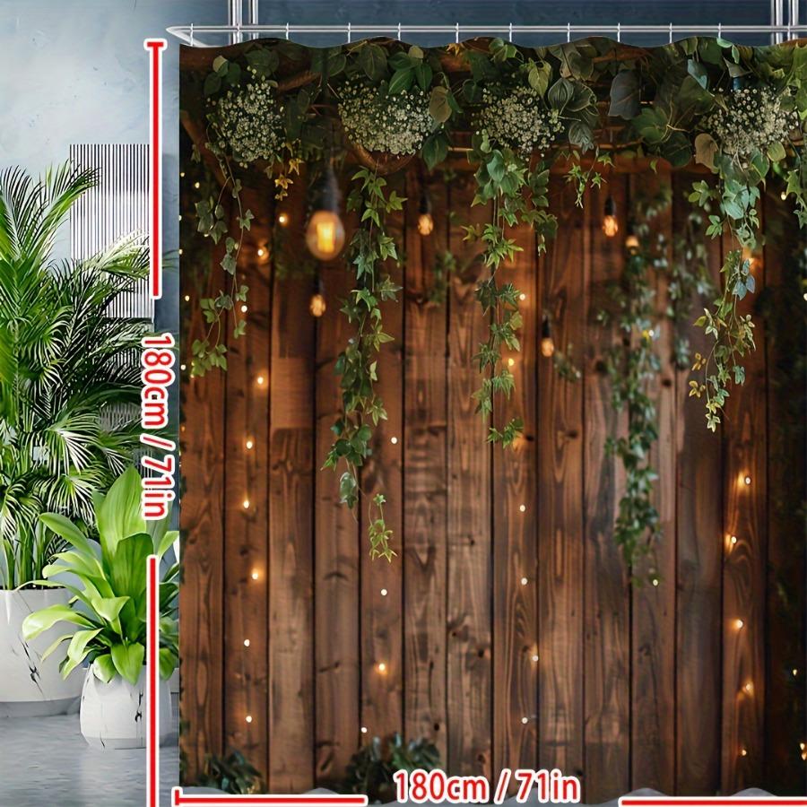 Rustic Charm with Fairy Lights Shower Curtain - Multi-Style Bath Decor, Perfect for Those Who Love Cozy and Practical Designs