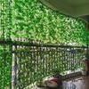 2.2M Artificial Creeper Leaves Hanging Fake Vine Ivy Garland Silk Wall Plants Wedding Party DIY Garden Decoration Green Rattan