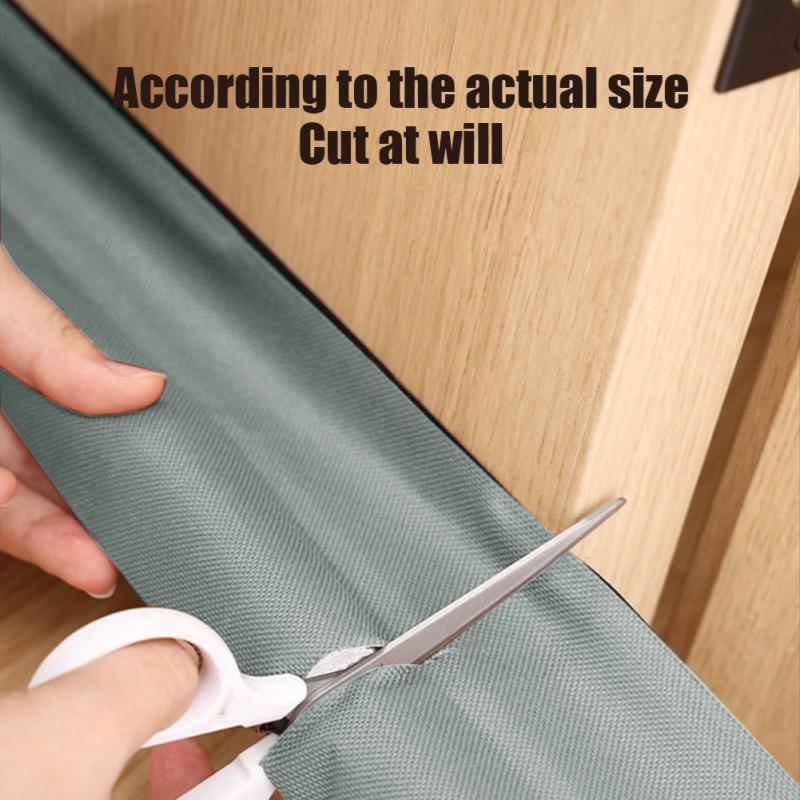 Adjustable Door Bottom Seal Strip Weatherstrip Under Door Draft Stopper Anti-Cold One Side Gap Blocker Foam Weather Strip
