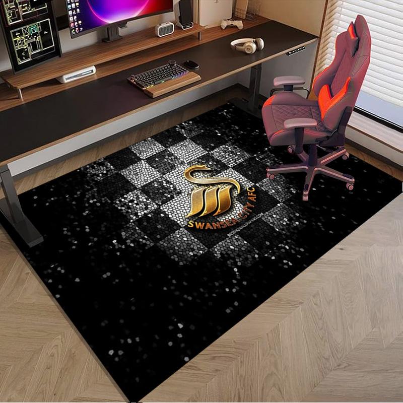 Football Club Emblem Printed Area Rug for Office, Chair Rug, Decorative Carpet Floor Mat, Large Size Fan gifts Christmas gifts