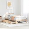 VidaXL Bed Frame with Drawers 90x200 Cm Solid Pine Wood, Slatted Base, Single Bed Frame, Solid Wood Bed Frame, 3302004