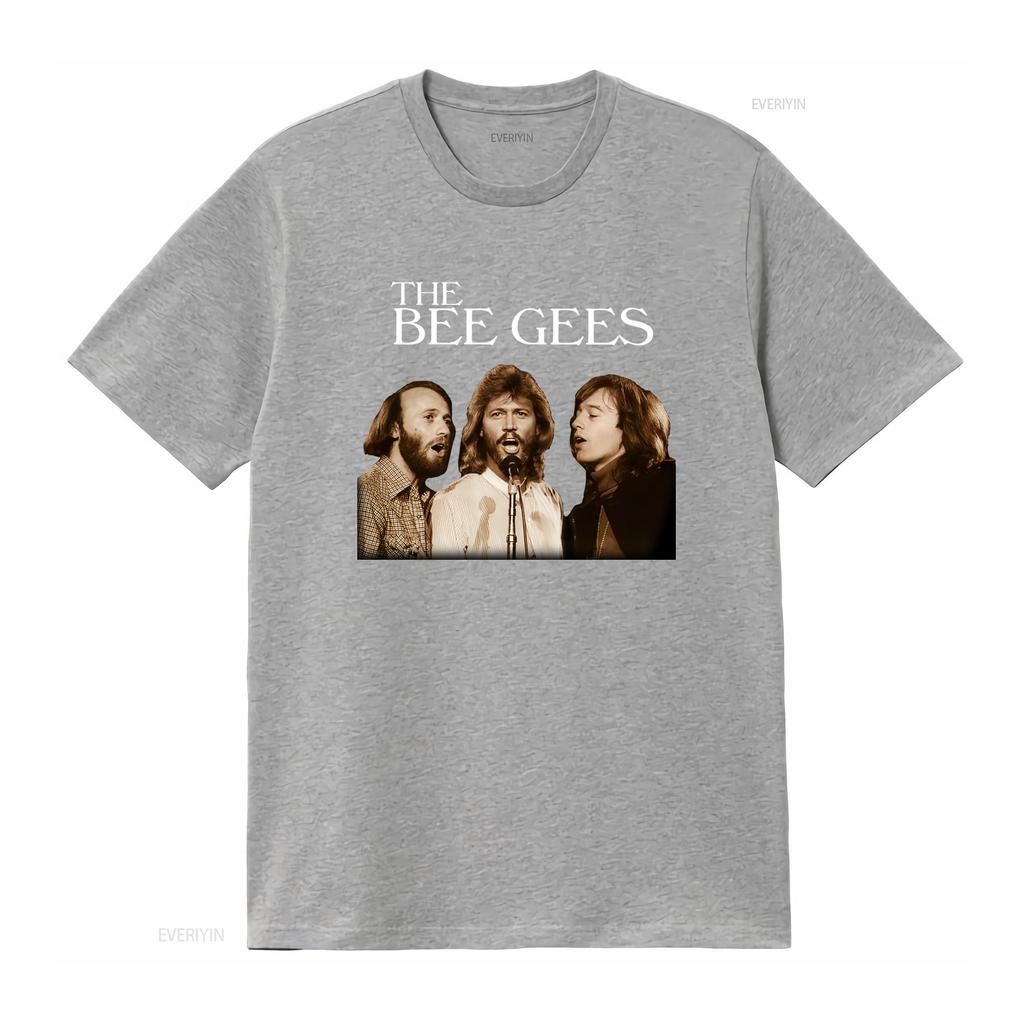 The Bee Gees Vintage Band Print Cotton T Shirt Black Available in S 5Xl vintage Soft homme Comfortable Slightly fashion