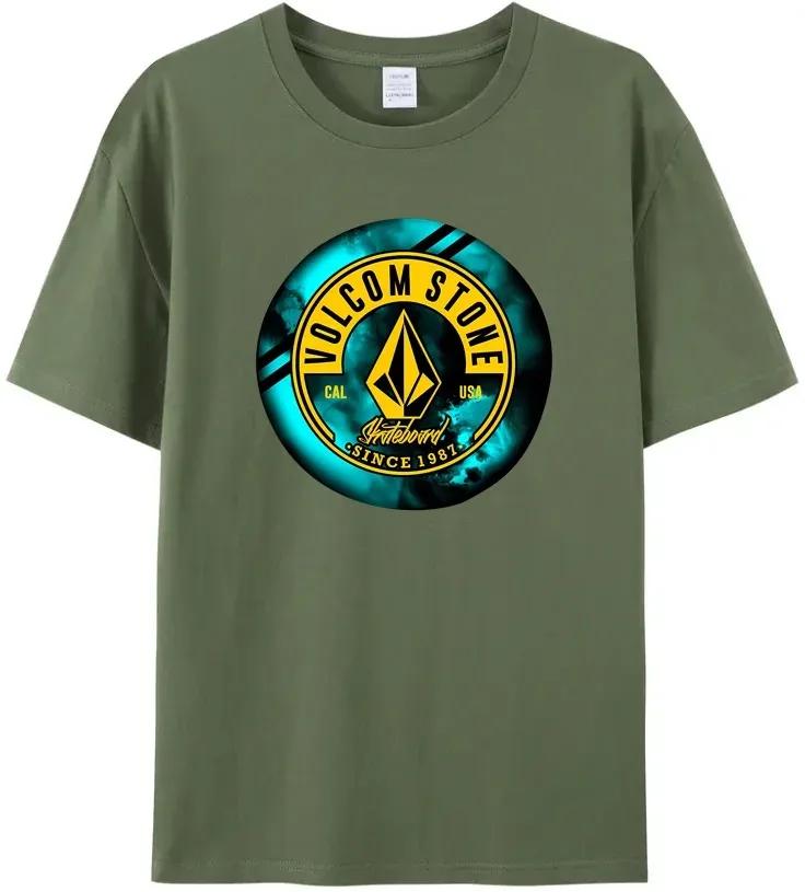 High Quality Custom TShirt Summer T-Shirt Volcom stone100% Cotton Amazing Comfortable Top Black Casual Tops Clothing