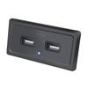 12V USB Outlet RVs USB Outlet Car Charger RVs Twin USB Port 12V-24V 3.1A Female Panel Mount for Car Trailer Boats