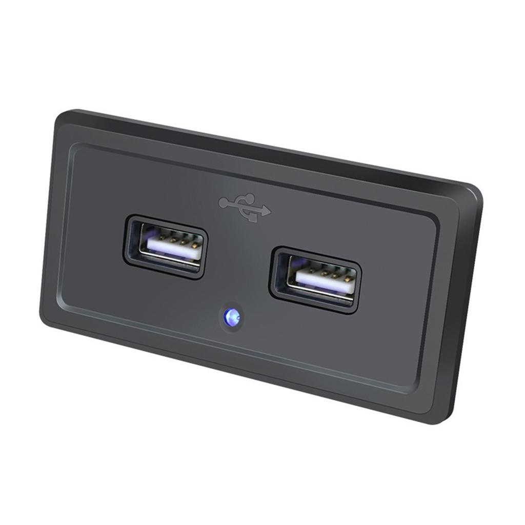 12V USB Outlet RVs USB Outlet Car Charger RVs Twin USB Port 12V-24V 3.1A Female Panel Mount for Car Trailer Boats